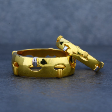 Designer 22ct Plain Gold Engagement Couple Band-CR...