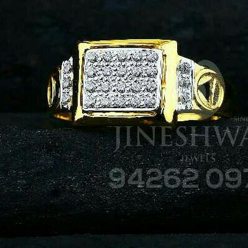 Gold Cz Daily Were Gents Ring 916