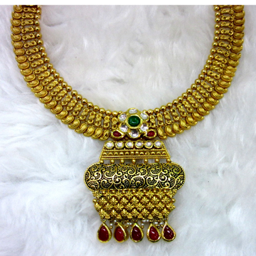 gold 22k hm916 ethical jadtar necklace by 