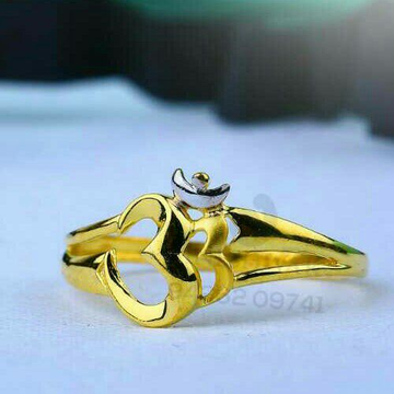 916 Fancy OM Design Plain Gold Ladies Ring LRG -06...