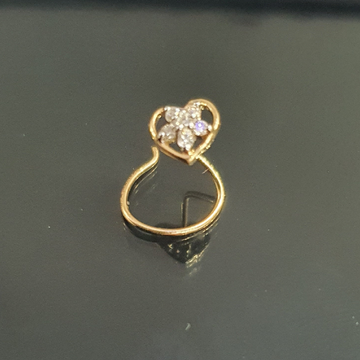 18k Gold Real Diamond Nosepin by 
