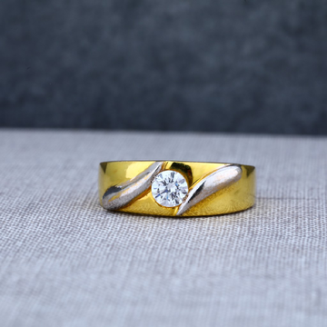 SPE Gold -916 Single Stone Gold Ring - for Men's-as247.edu.vn