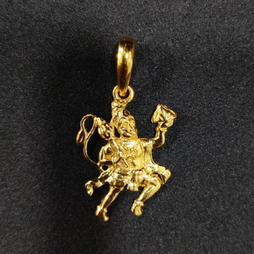 22k gold fancy gent's hanumanji pendant