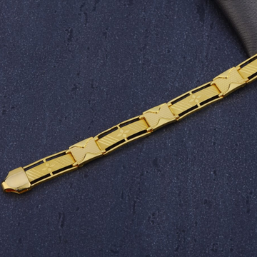 916 Gold Hallmark Mens Delicate Plain Bracelet MPB...