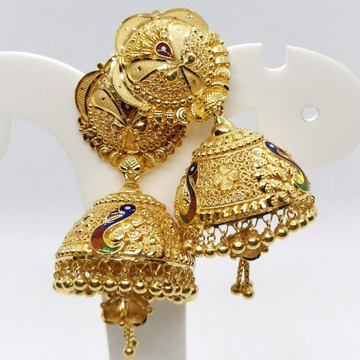 Peacock Embeded Jhumka by 