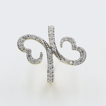 18Kt Glamorous Diamond Heart Stackable Ring