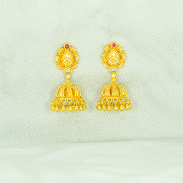 Beautiful gold jhumka earrings