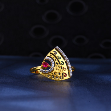916 Gold Designer Cz Ladies ring LR85
