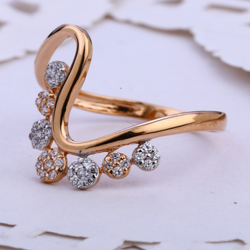 18KT Rose Gold Hallmark Delicate Women's Ring RLR7...