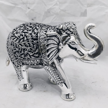 925 pure silver designer elephant in deep carvings... by 