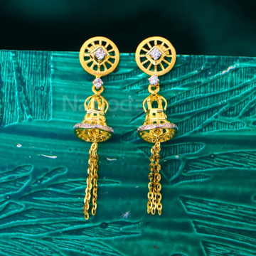 22KT Gold Ladies Delicate Jhummar Earrings LJE476
