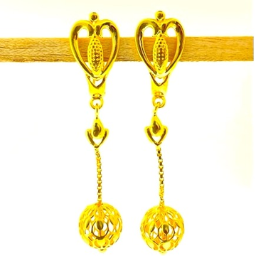 22k yellow gold elite plain earrings by 