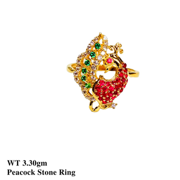 22k peacock ring stone by 