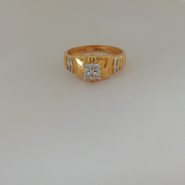 916 gold fancy diamond Gents ring by 