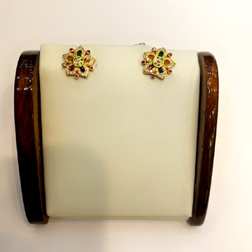 22k gold ladies classic  earrings by Shree Godavari Gold Palace