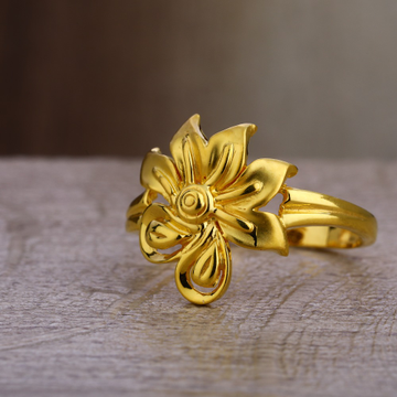 22KT Gold Hallmark Plain Ladies Ring LPR411