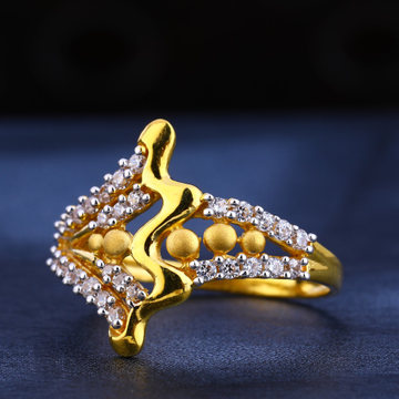 916 gold cz  hallmark fancy women's ring lr587