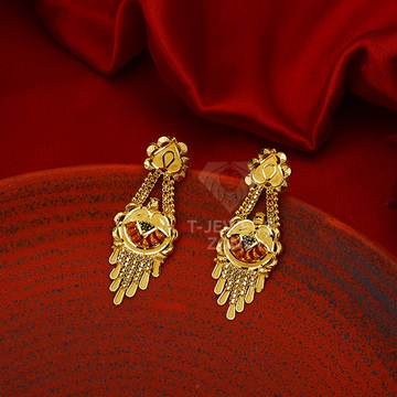 Gold earring-Touch(76,84,92) by Jewels Zone