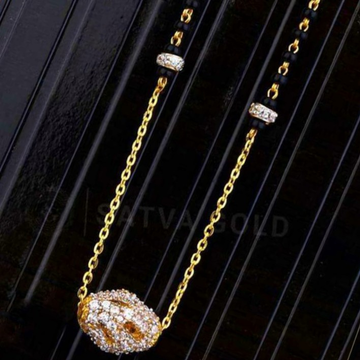 22KT/ 916 Gold fancy CZ round Pendant Mangalsutra... by 