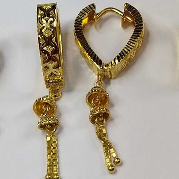 916 Gold Fancy UVbali Earrings Akm-er-137 by 