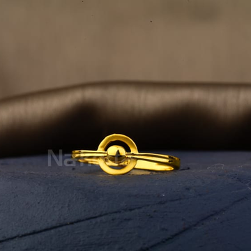 22KT Gold Hallmark Fancy Ladies Plain Ring LPR537