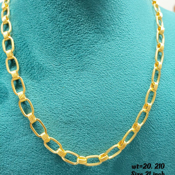 916 Gold Hollow Chain by Suvidhi Ornaments