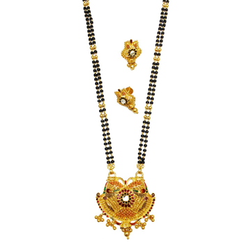 22k gold kalkatti earring with mangalsutra mga - g...