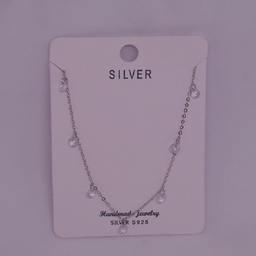 Hanging Diamond Silver Chain by Rangila Jewellers
