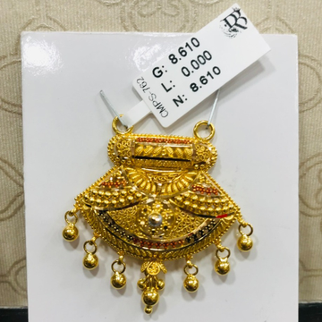 22 carat gold fancy mangalsutra RH-MN750