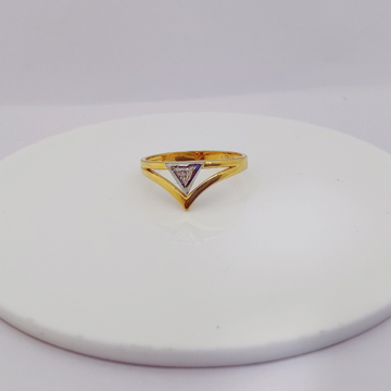 22k gold exclusive triangle ladies ring by 