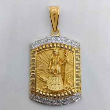 916 Gold Fancy Khodiyar Maa Pendant