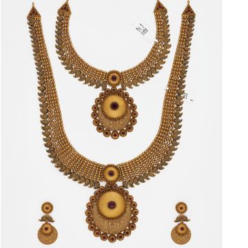 916 Gold long Bridal Necklace Set sJ-9090 by 