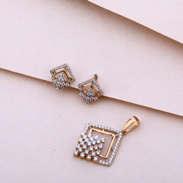 750 Rose Gold Women's Fancy Pendant Set RPS157