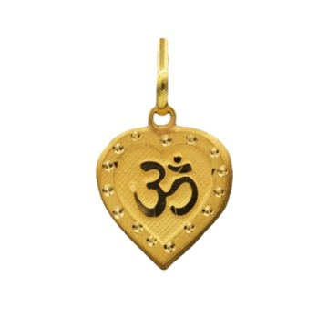 22 K GOLD OM PAN SHAPE PENDENT by 