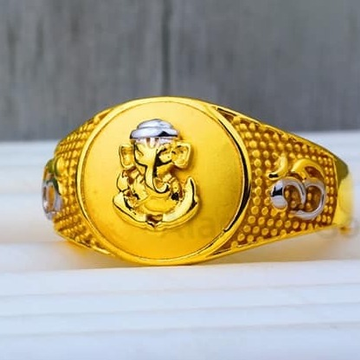 916 Gold ganeshji Gents Ring GG-0009