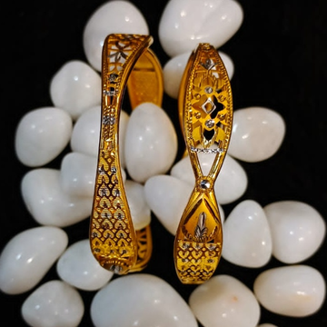 22KT Gold Fancy Ethnic Copper Kadli Bangle SGB42 by 