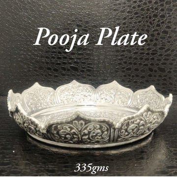 925 Pure Silver Antique Pooja Thali by 