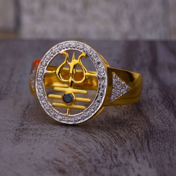 916 Gold CZ Mahakal Ring by R.B. Ornament