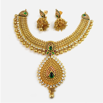 916 Gold Antique Necklace Set RHJ-0012