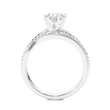 Double layer Solitaire Ring WG by 