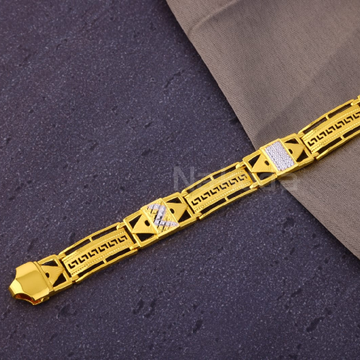 22KT Gold Mens Classic Plain Bracelet MPB317