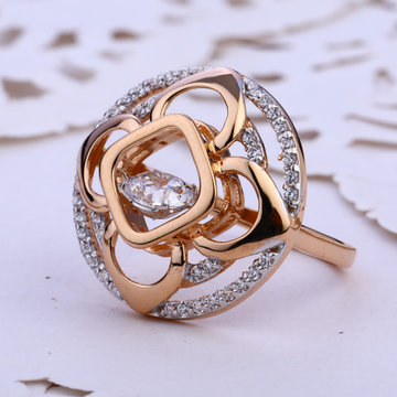 18KT Rose Gold Hallmark Stylish Women's Ring RLR76...