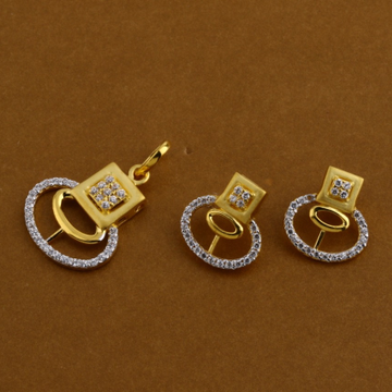 916 Gold Hallmark Delicate Ladies Pendant Set FPS3...