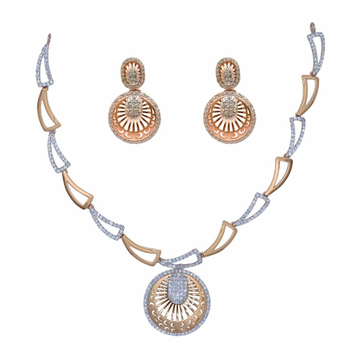 Designer 18k rose gold necklace