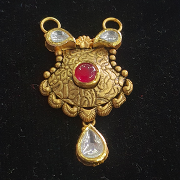 Antique design jadtar Mangalsutra pendant by 