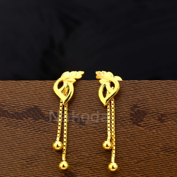 916 Gold Plain Earrings LPE362