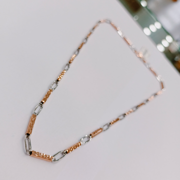 18k rose gold chain by Ghunghru Jewellers