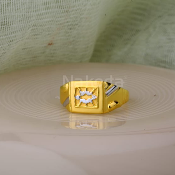22KT Gold Mens Designer Plain Ring MPR304