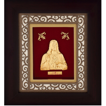 916 Gold Plated Jesus Photo Frame AJ-10 by 