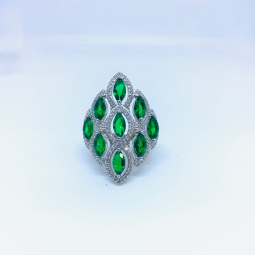 FANCY STERLING SILVER STONE RING by 